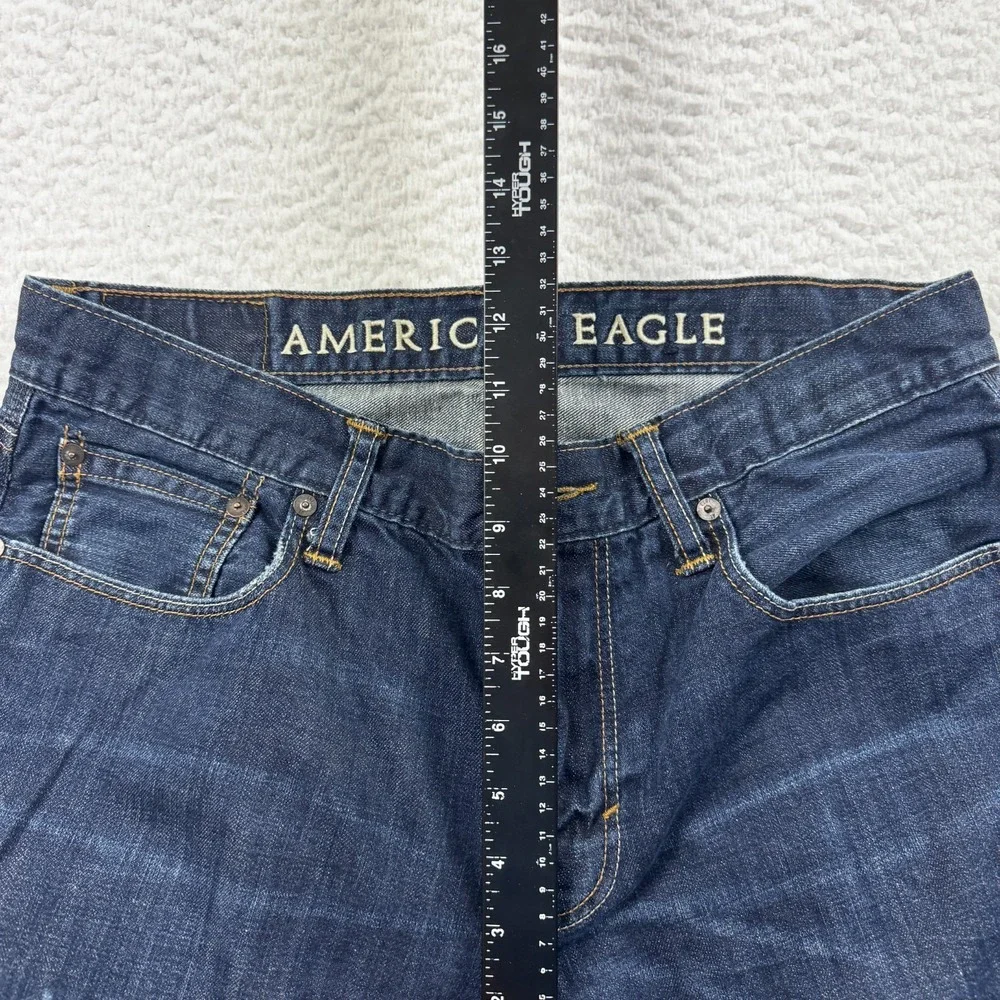 American Eagle Original Straight Jeans Mens 32x34 Blue Denim Cotton